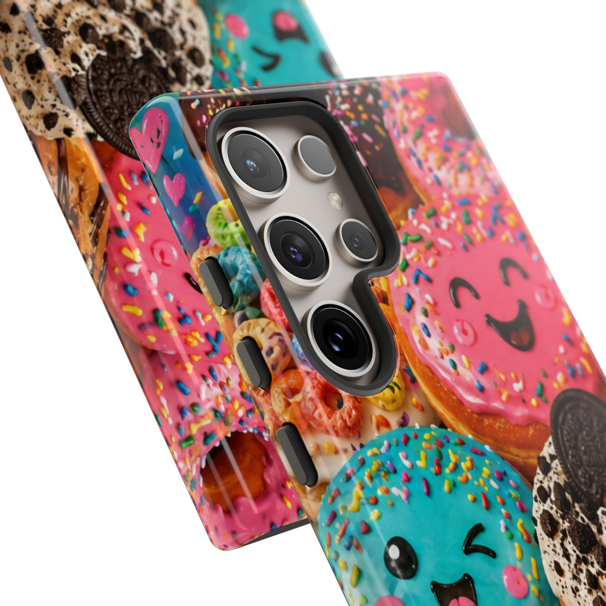 Donut Smile Tough Phone Case — Cute Colorful Desserts Protective Cover