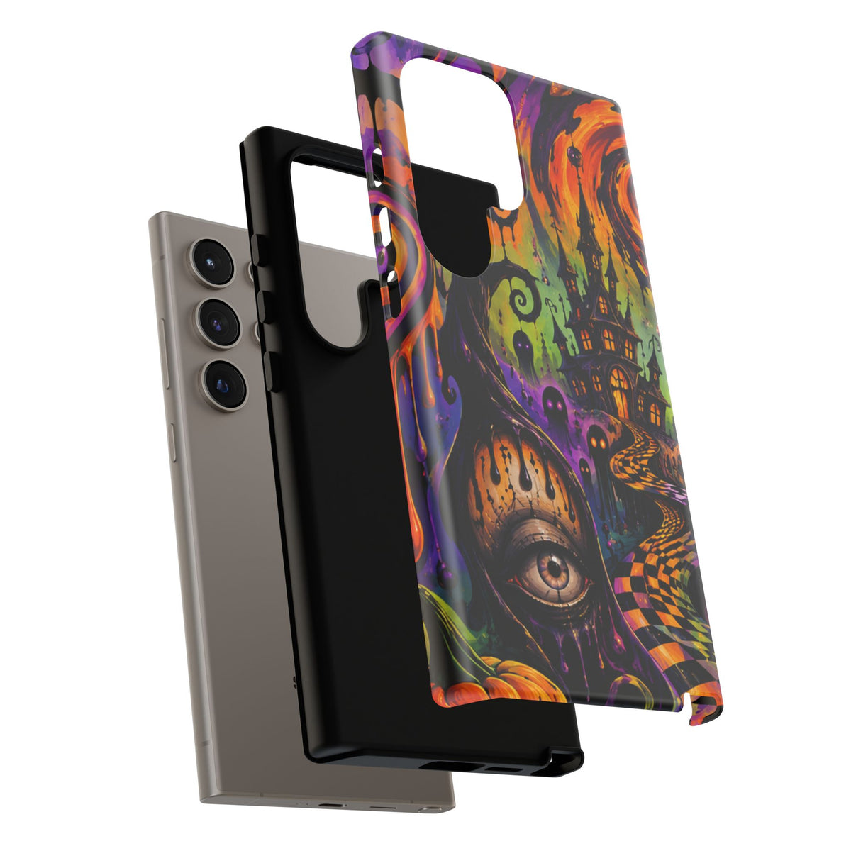 Phone Case — Psychedelic Haunted House Halloween Design