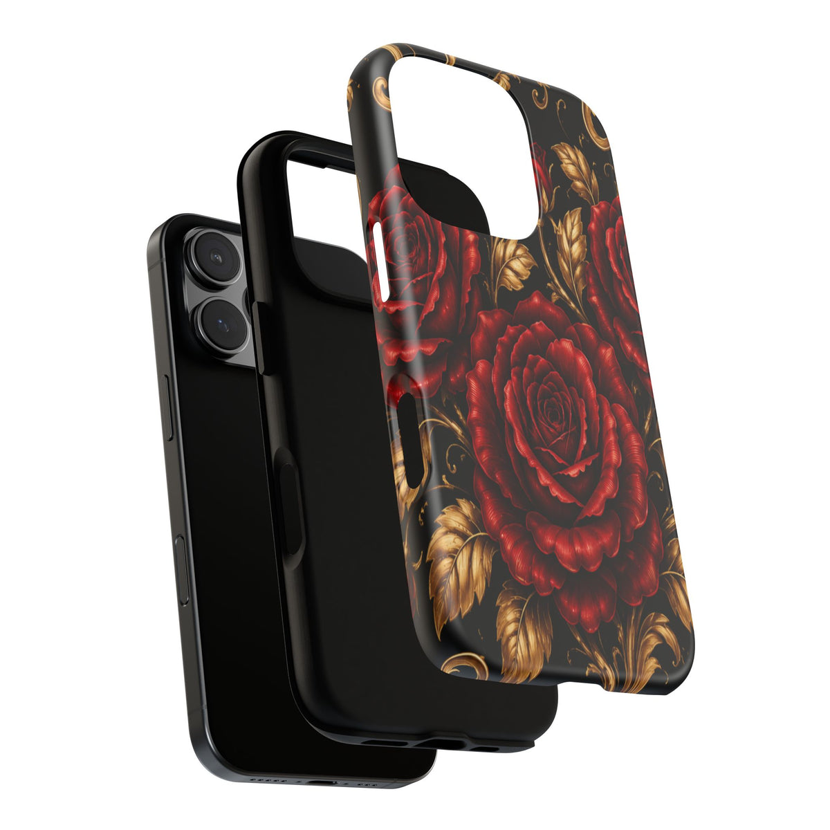 Tough Cases — Vintage Red Rose Floral Phone Case