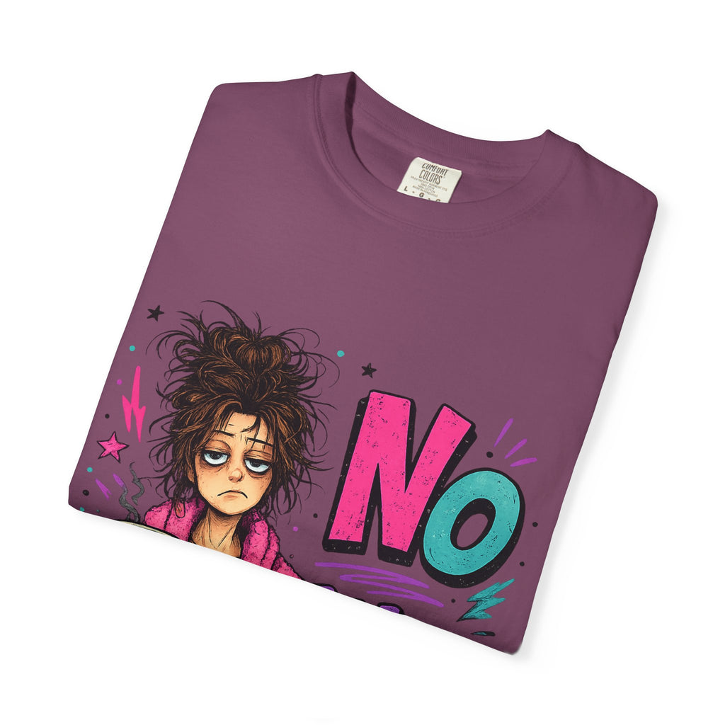 No Talkie Graphic T-Shirt | Grumpy Coffee Girl Illustration