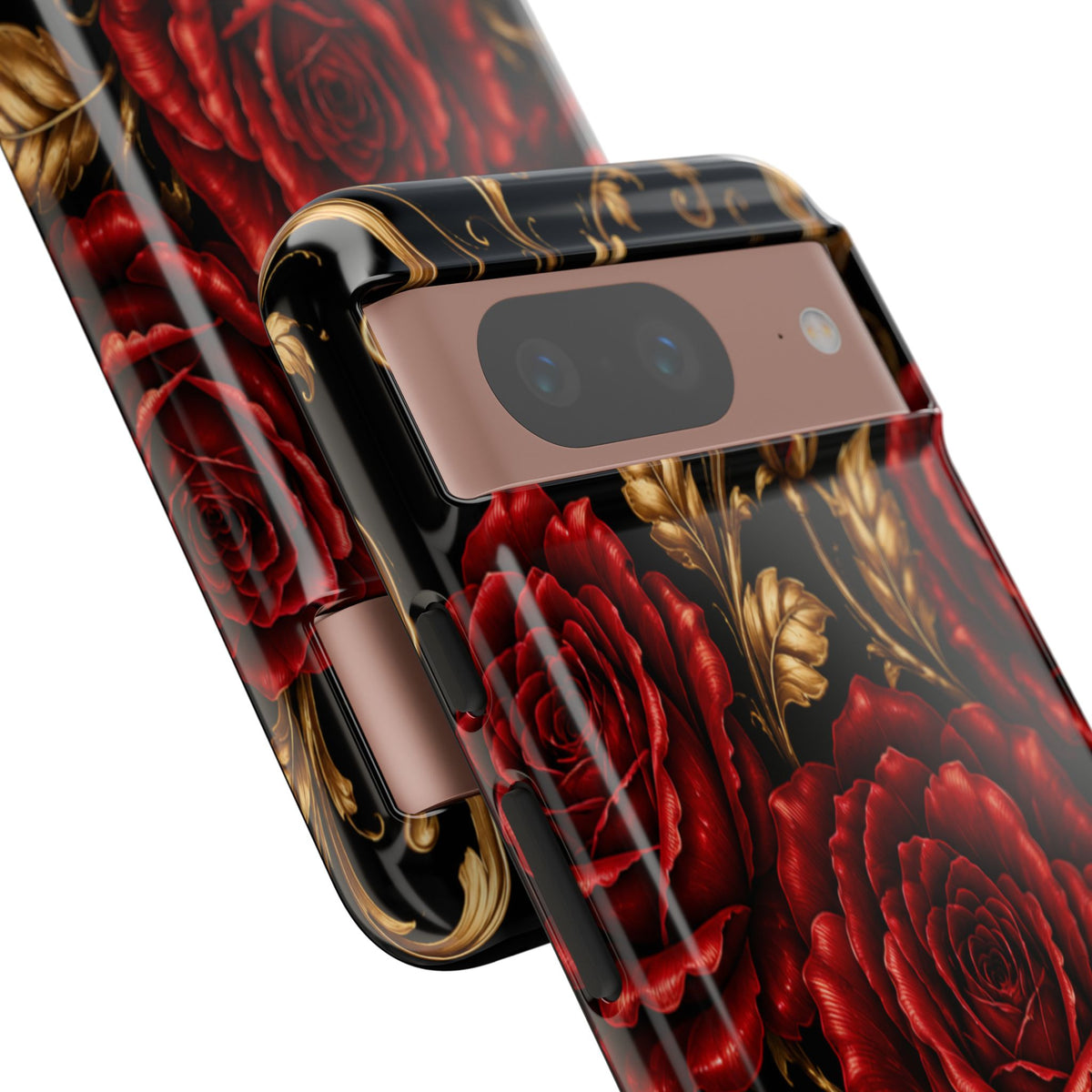 Tough Cases — Vintage Red Rose Floral Phone Case