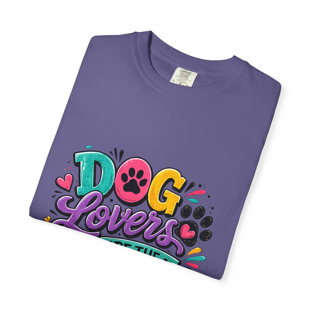 Dog Lovers Are The Best T-shirt | Colorful Paw Print Design