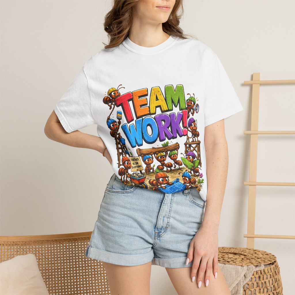 Teamwork Cartoon Ants T-shirt | Team Work Graphic Tee