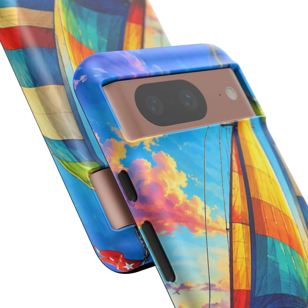 Sailboat Sunset Phone Case — Colorful Nautical iPhone Cover