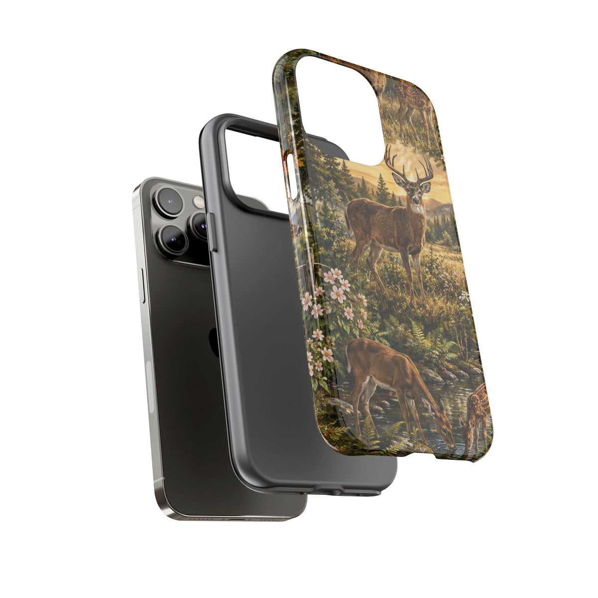 Deer Forest Phone Case — Woodland Bucks Nature iPhone Cover