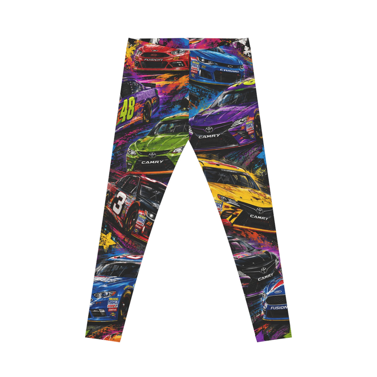 Racing Cars All-Over Print Women's Leggings — Colorful Motorsport Streetwear