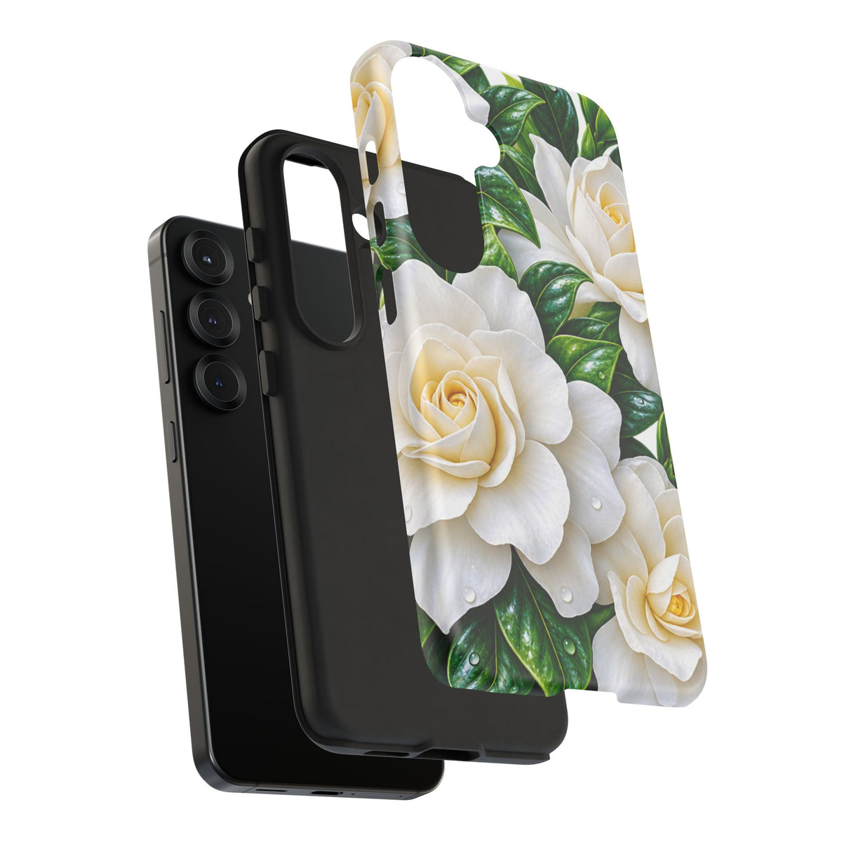 Floral Camellia Tough Case — White Gardenia Phone Cover