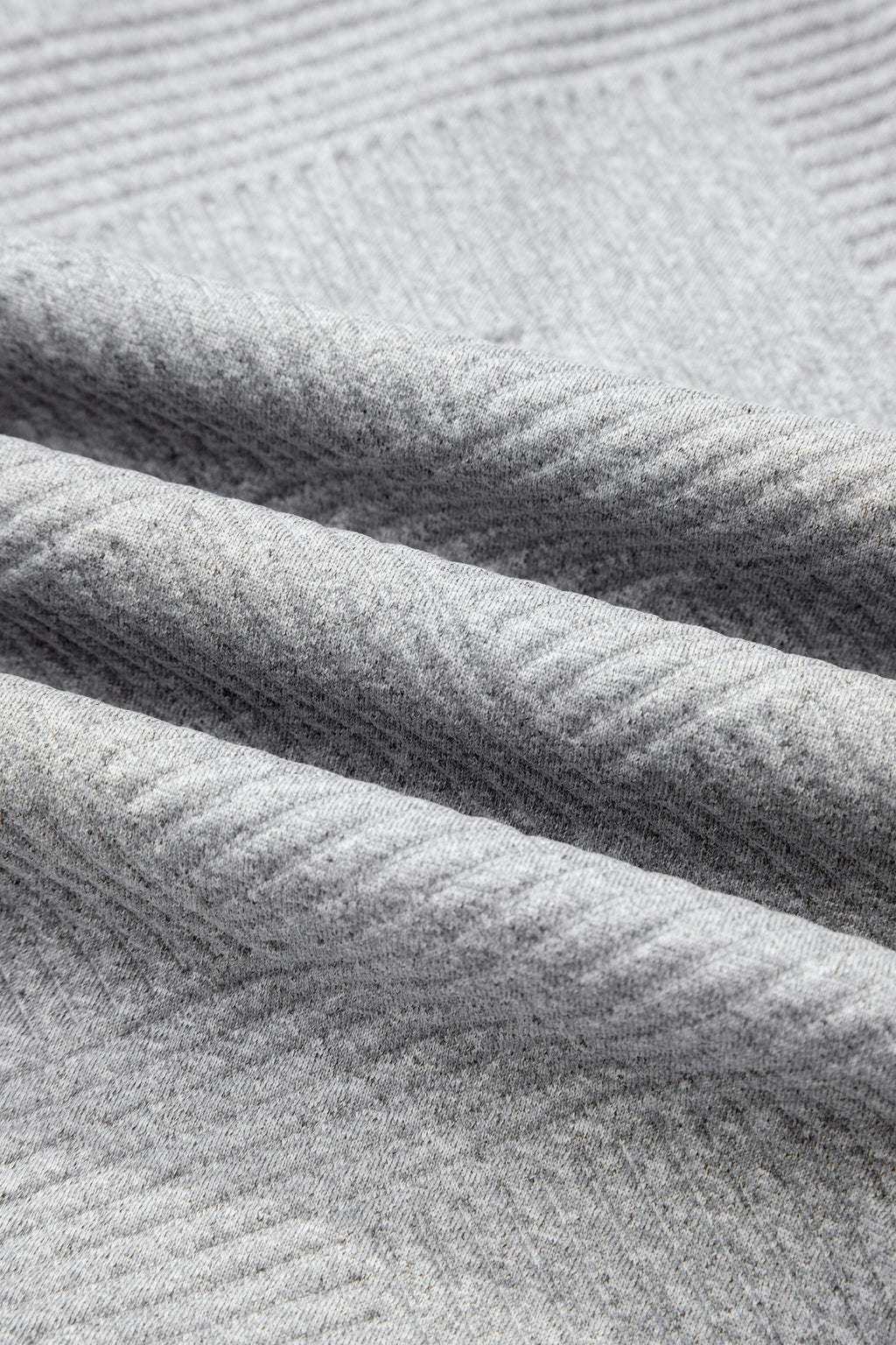 Textured Half-Zip Long Sleeve Sweatshirt