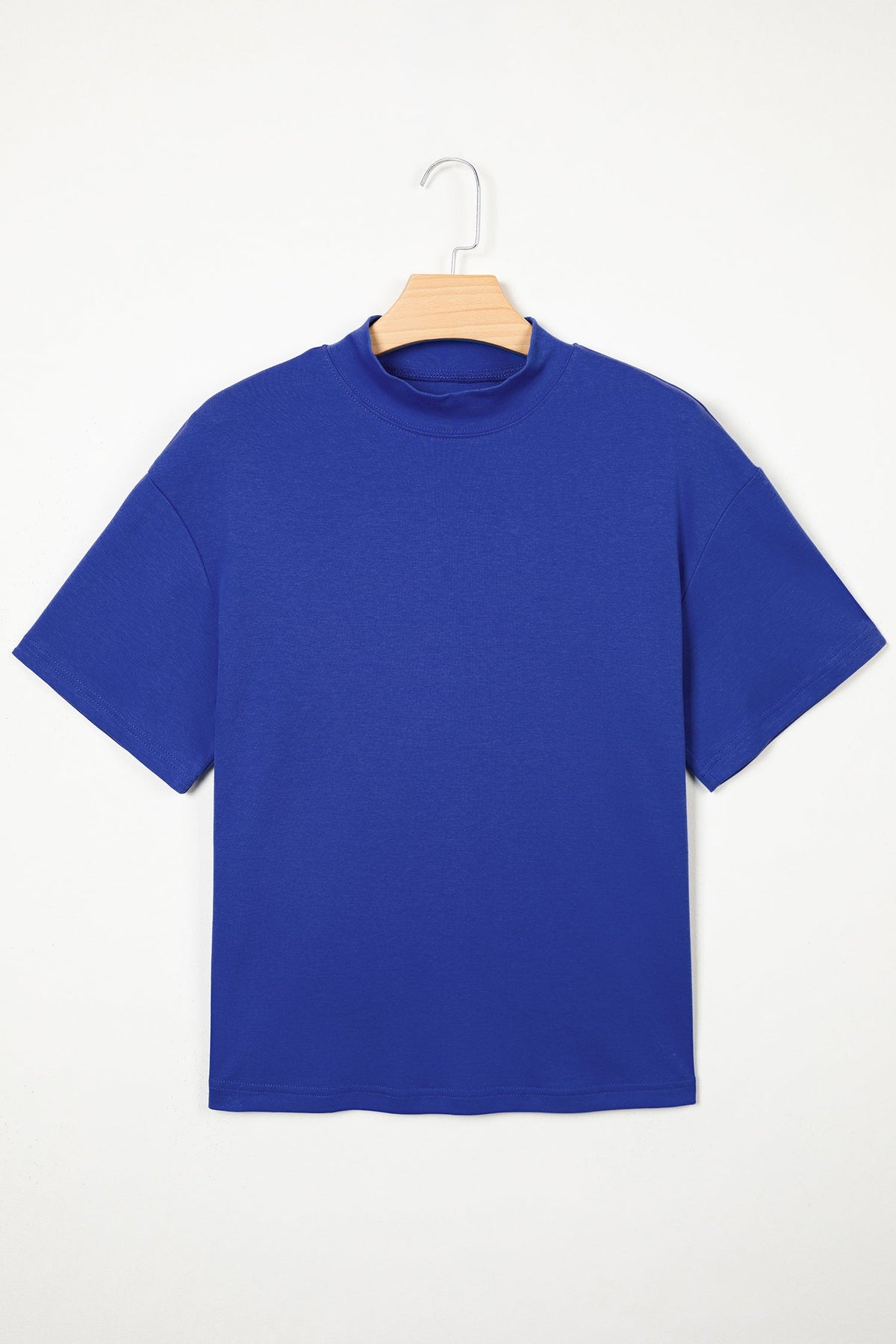 Oversized Solid Color High Neck Tee