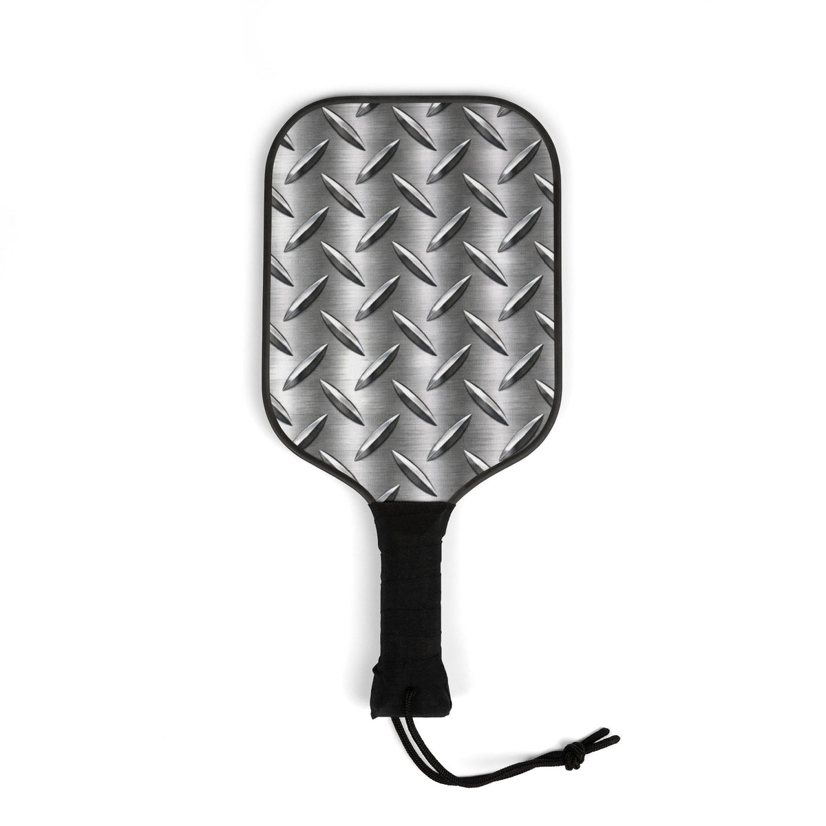 Pickleball Paddles Set - Industrial Diamond Plate Design with 2 Balls