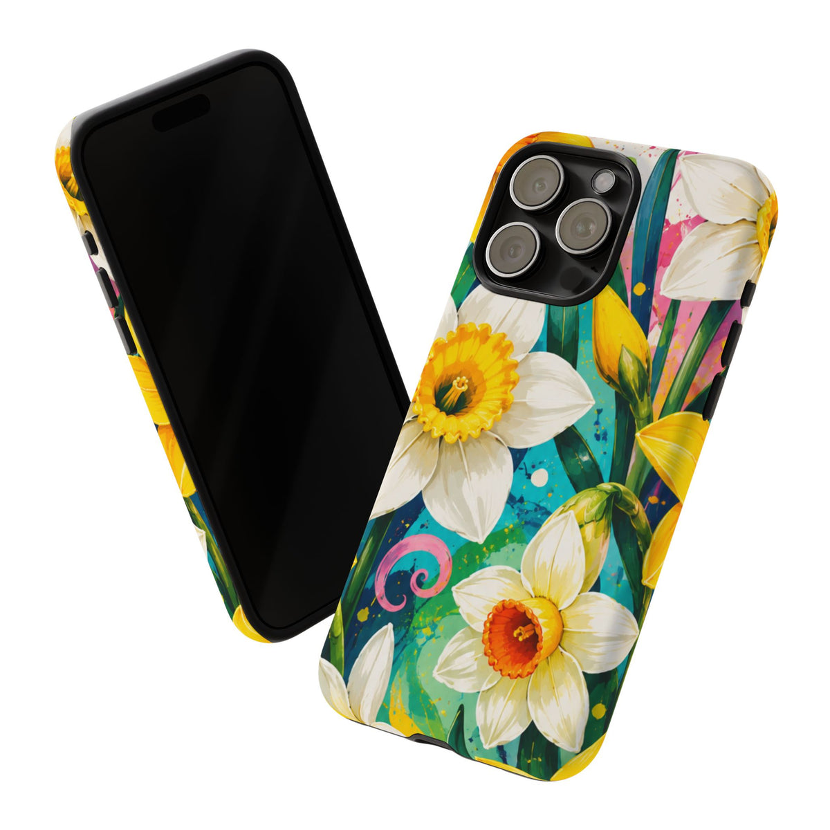 Daffodil Floral Phone Case — Bright Spring Garden Protective Cover