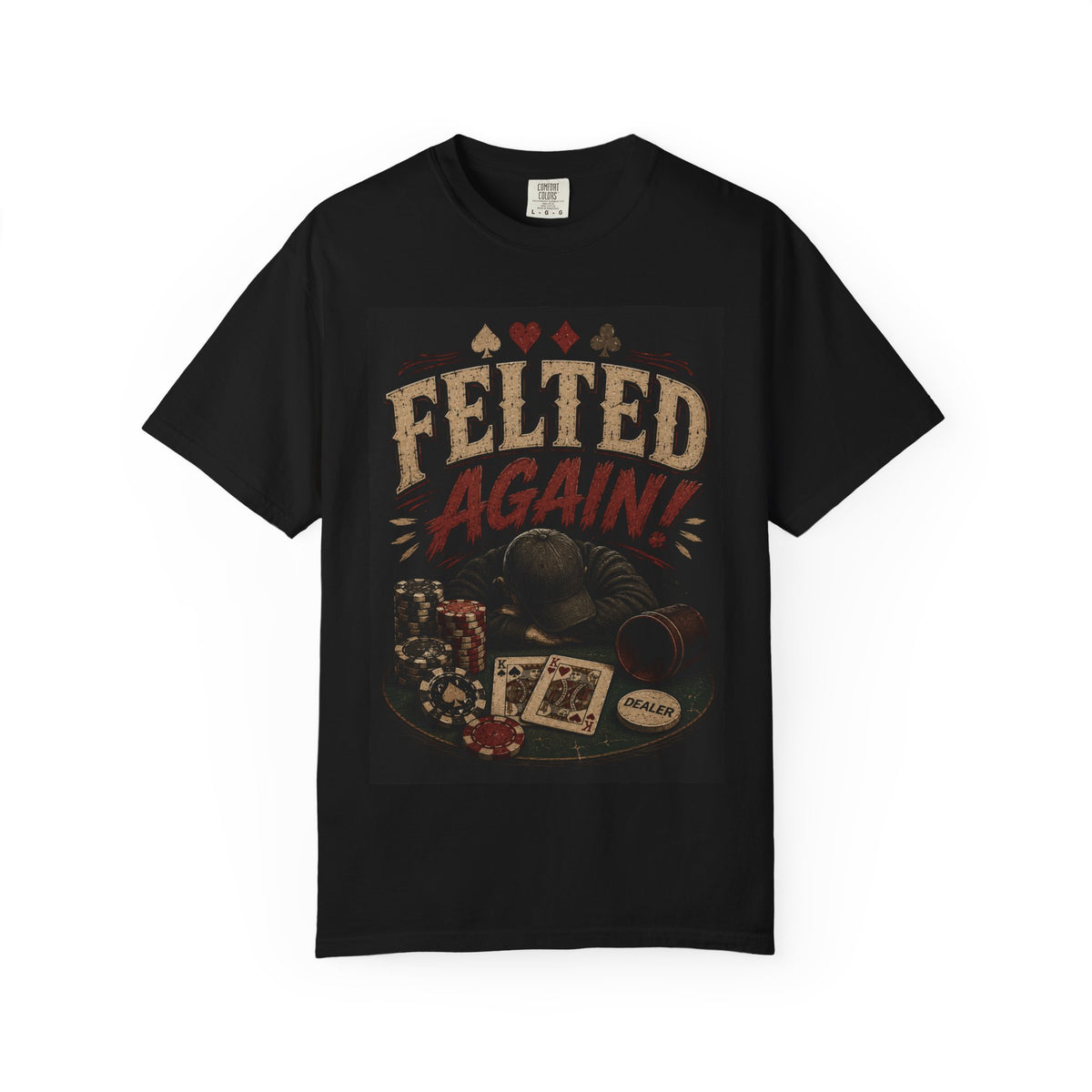 Felted Again Poker Chips T-shirt | Casino Cards, Vintage Gamble