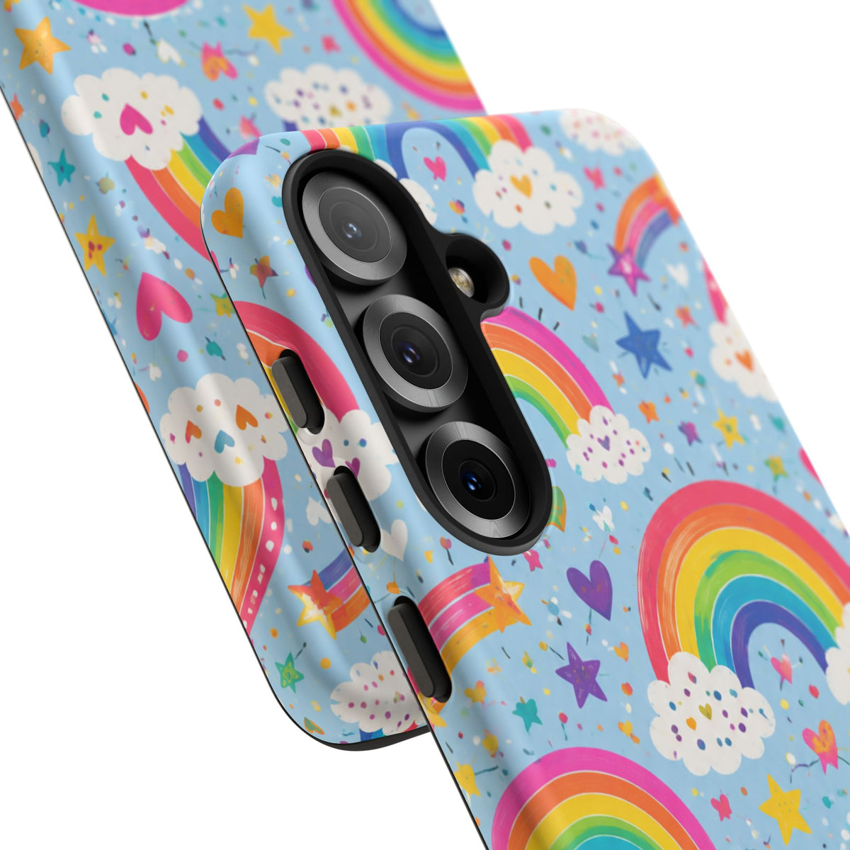 Rainbow Clouds Phone Case — Cute Pastel Rainbow Pattern Tough Case