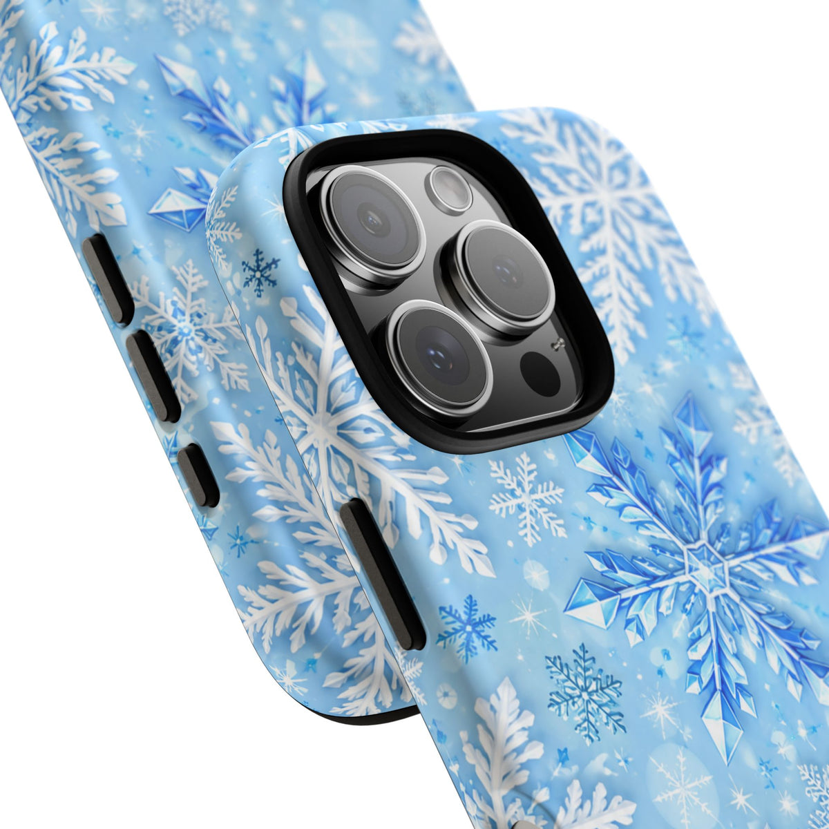 Winter Snowflake Tough Phone Case — Blue Holiday Protective Cover
