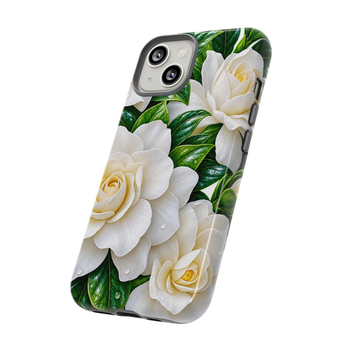 Floral Camellia Tough Case — White Gardenia Phone Cover