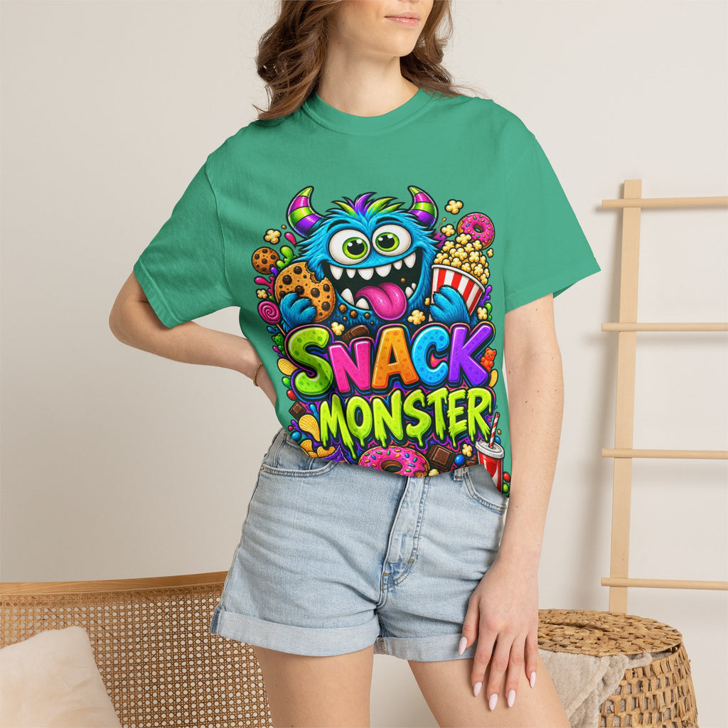 Snack Monster T-shirt | Colorful Cartoon Monster Snacks