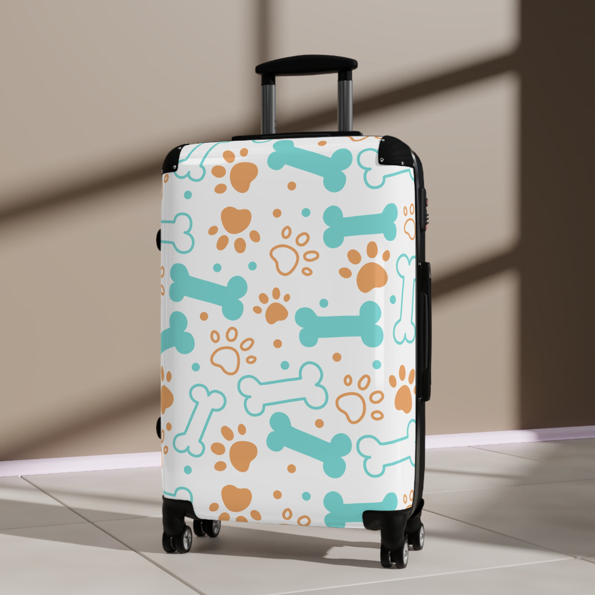Pet Paw & Bone Carry-On Suitcase — Cute Dog Travel Luggage
