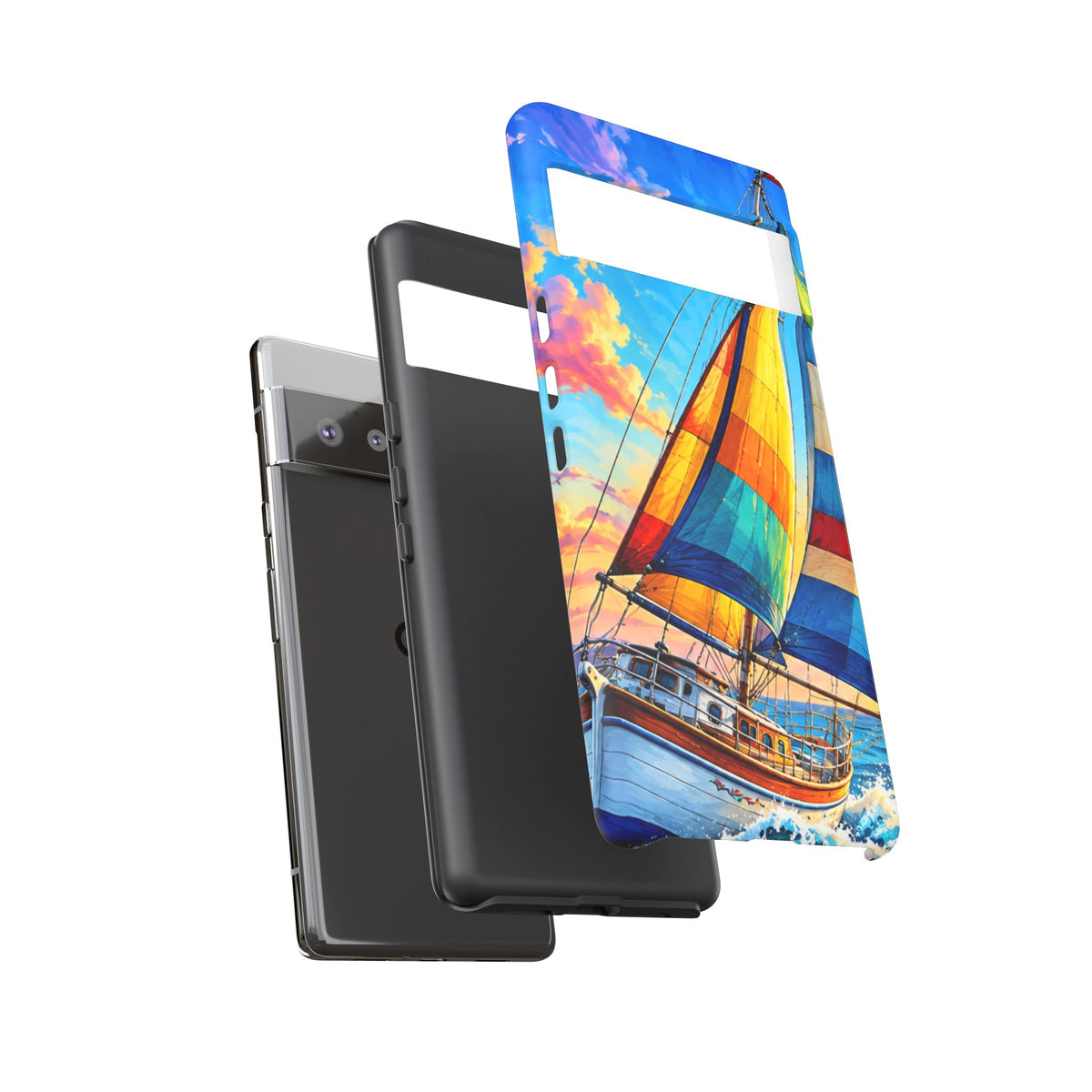 Sailboat Sunset Phone Case — Colorful Nautical iPhone Cover