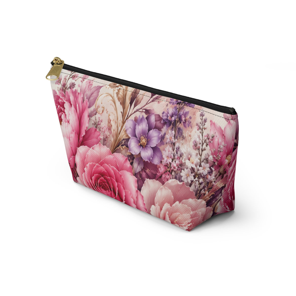 Vintage Pink Peonies Accessory Pouch