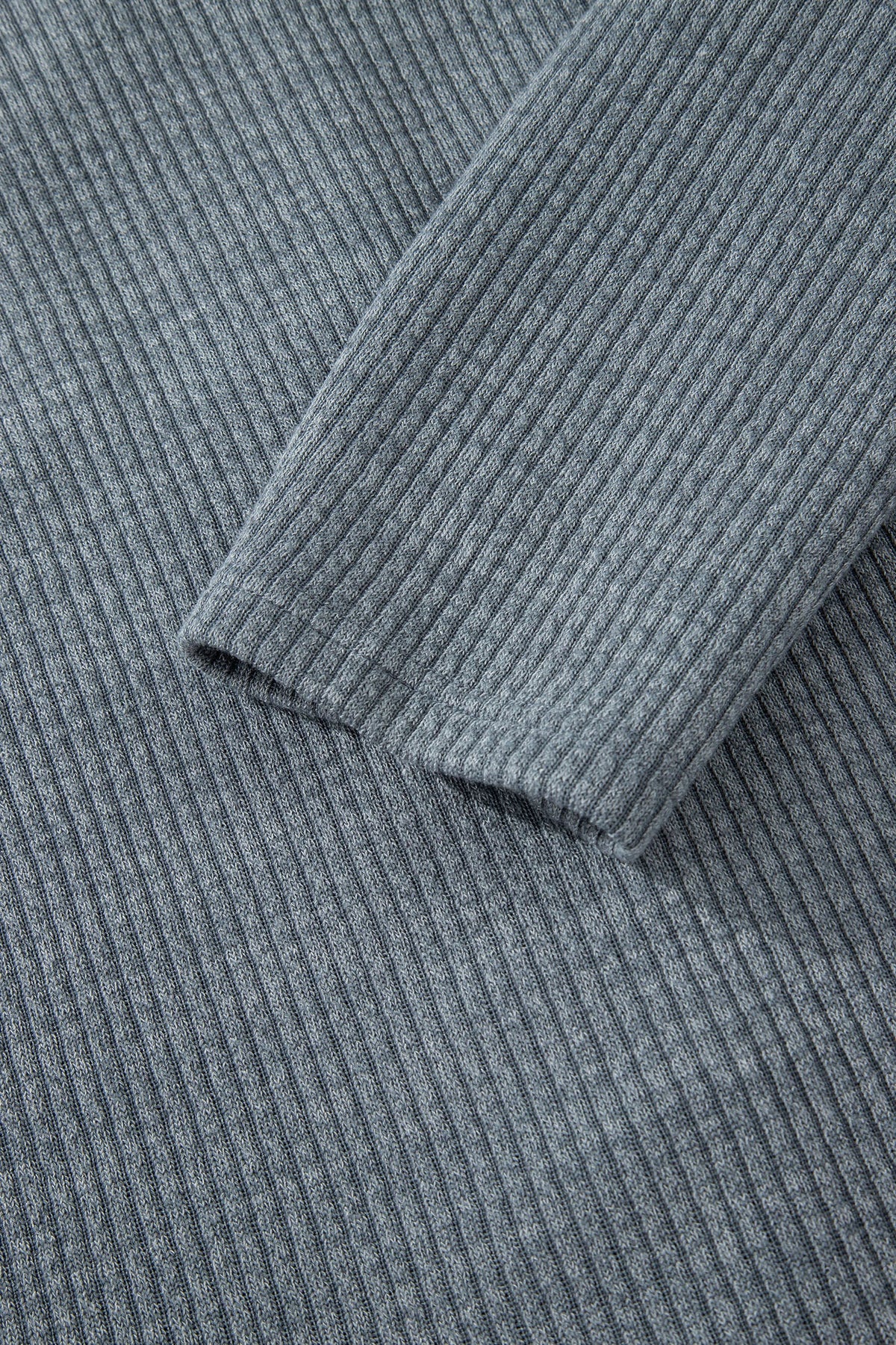 Ribbed Knit Flap Pocket Button-Up Shacket