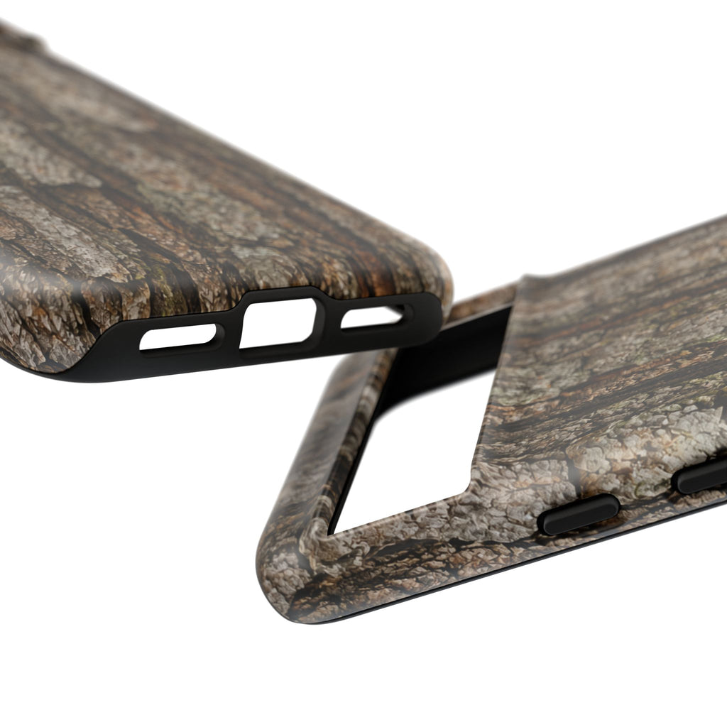 Bark Texture Phone Case - Rugged Woodland Camouflage for Nature Lovers