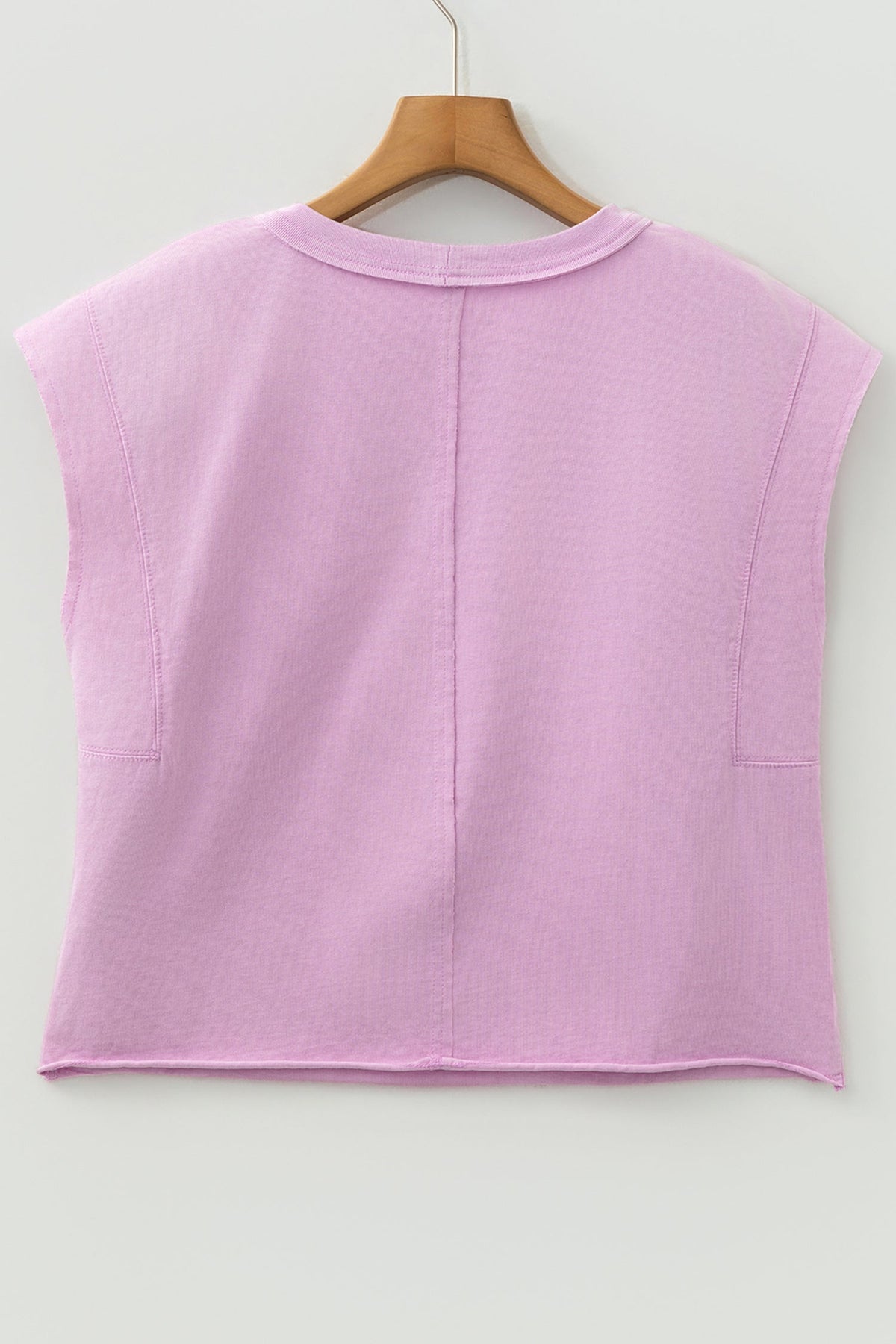 Solid Mineral Wash Boxy Tank Top