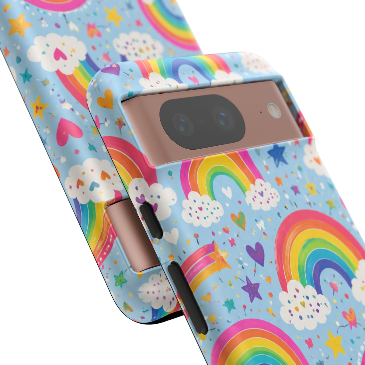 Rainbow Clouds Phone Case — Cute Pastel Rainbow Pattern Tough Case