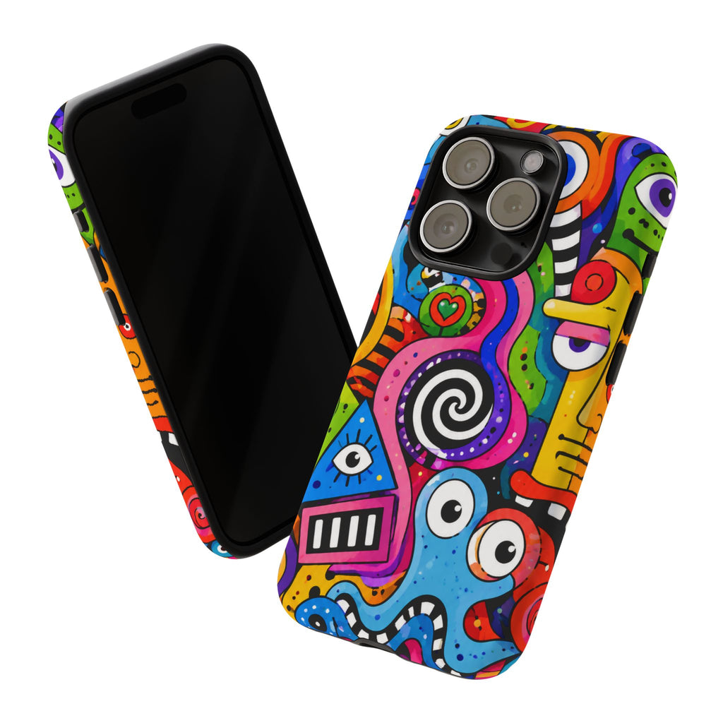 Colorful Abstract Doodle Tough Phone Case