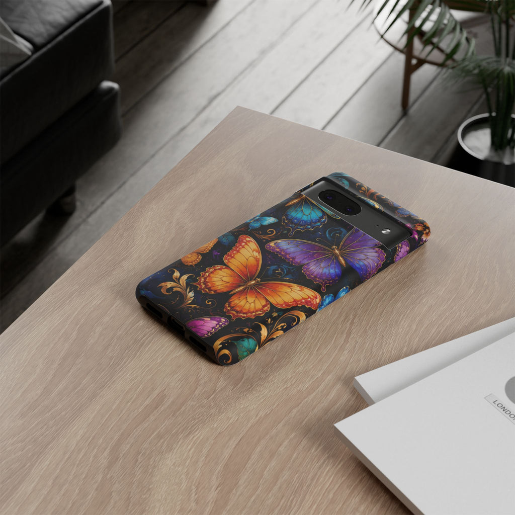 Butterfly Tough Phone Case — Colorful Floral Butterflies Protective Cover