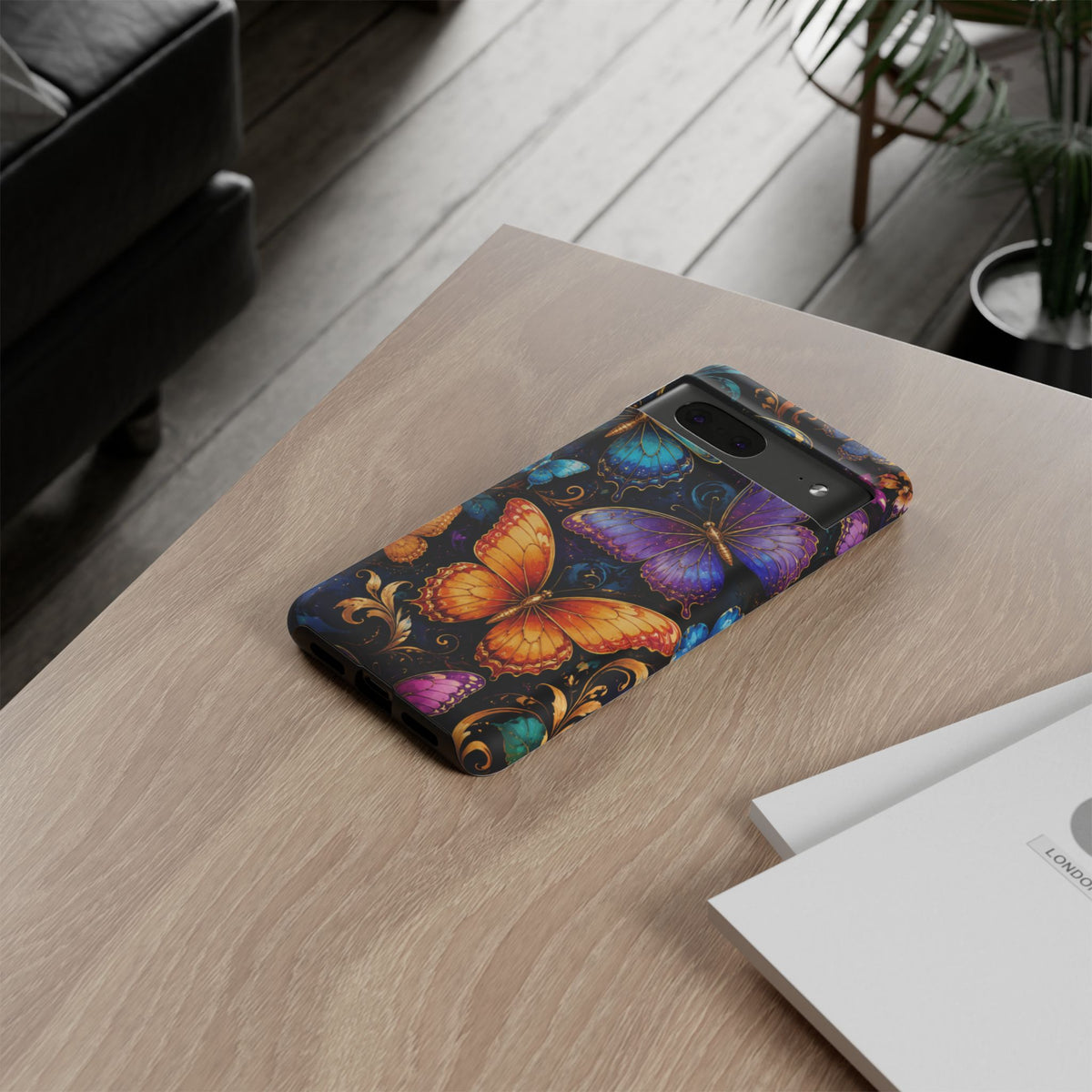 Butterfly Tough Phone Case — Colorful Floral Butterflies Protective Cover