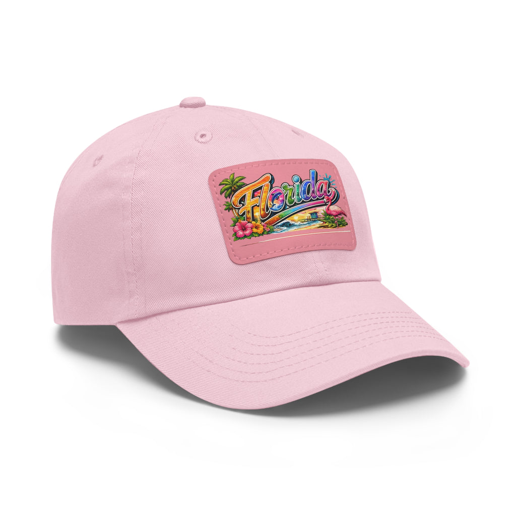 Florida Retro Patch Dad Hat | Leather Rectangle
