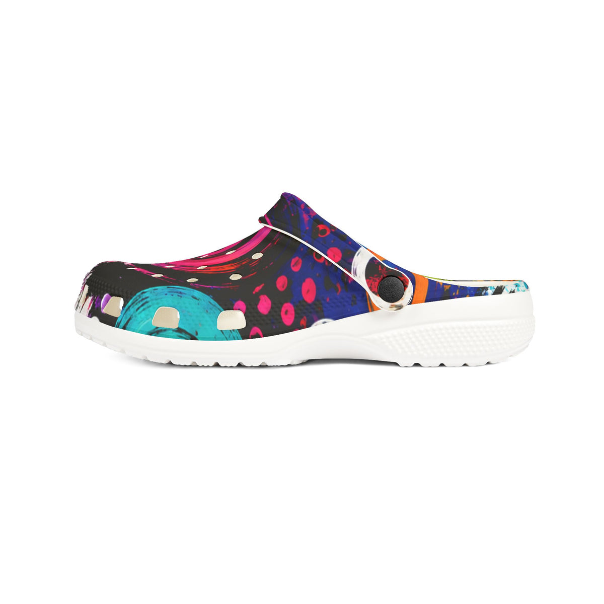 Colorful Swirl EVA Foam Clogs — Vibrant Tie-Dye Garden Shoes