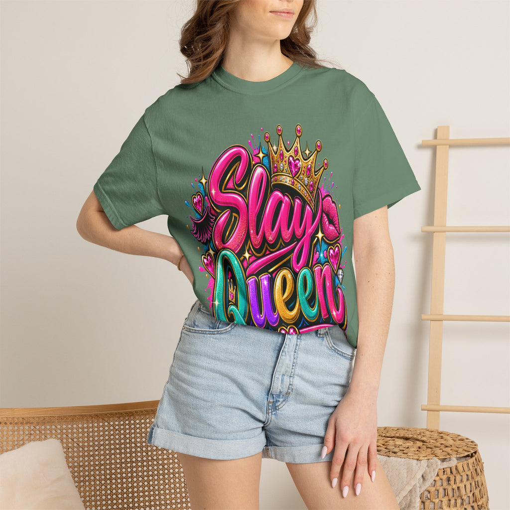 Slay Queen graphic T-Shirt | Crown graffiti style