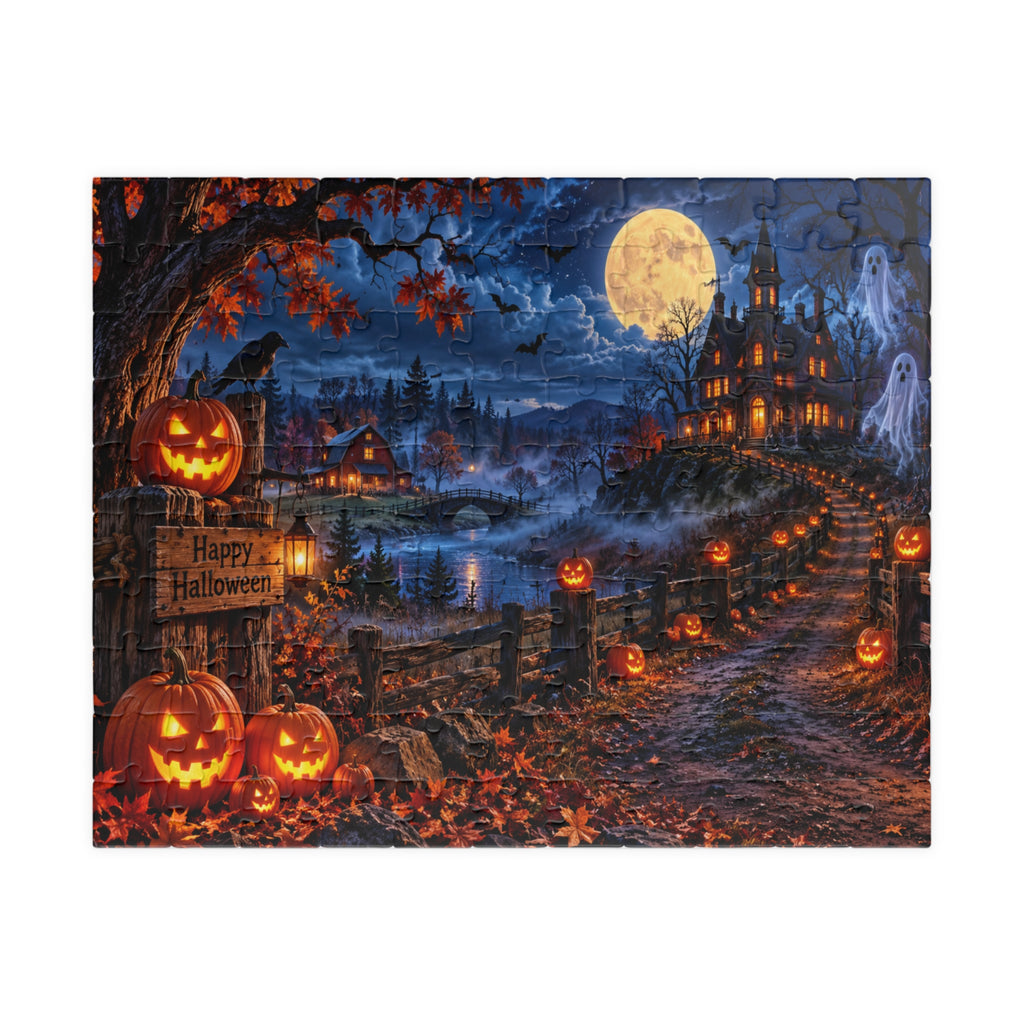Halloween Haunted Mansion Jigsaw Puzzle — Spooky Night 110/252/520/1014-Piece