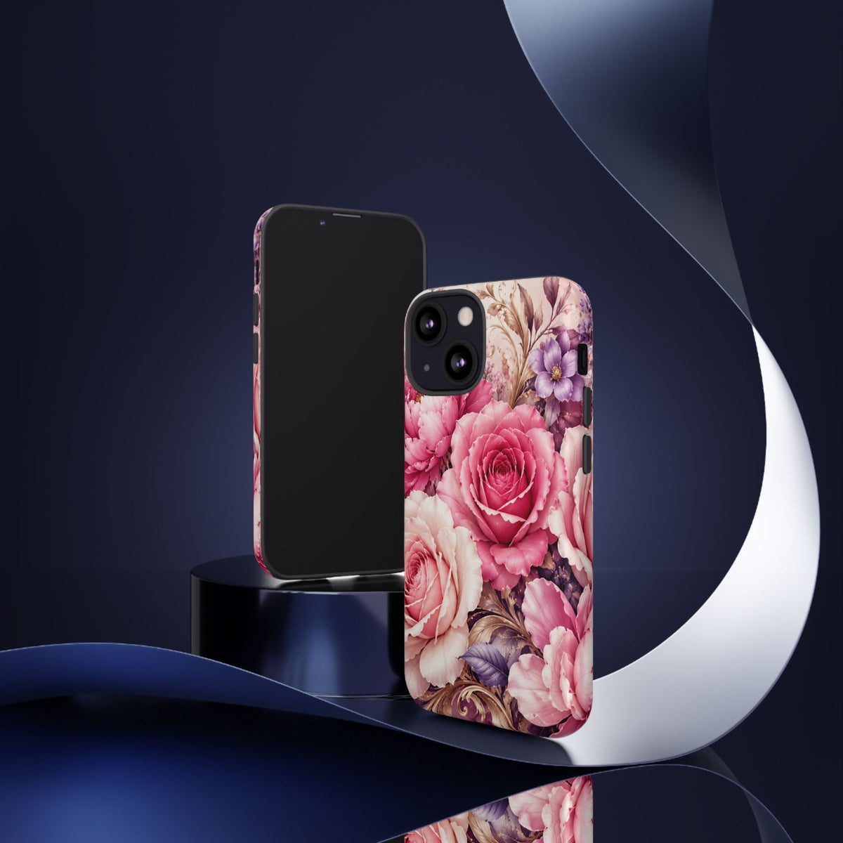 Pink Vintage Roses phone case | floral iPhone cover