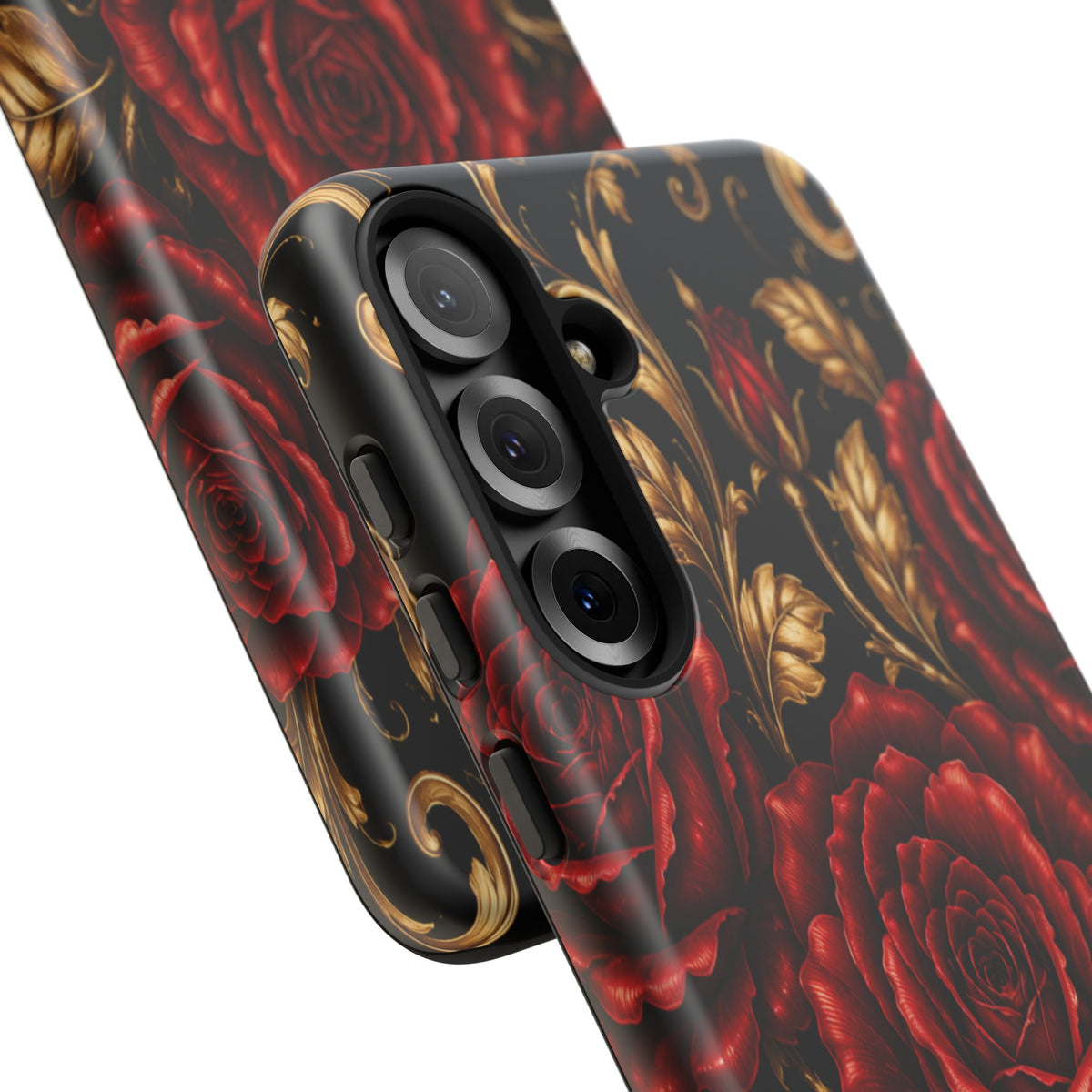 Tough Cases — Vintage Red Rose Floral Phone Case