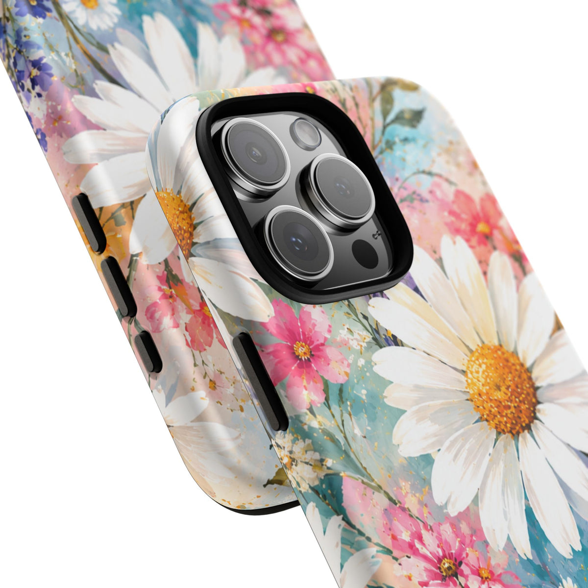 Floral Daisy Phone Case — Watercolor Daisies Protective Tough Case