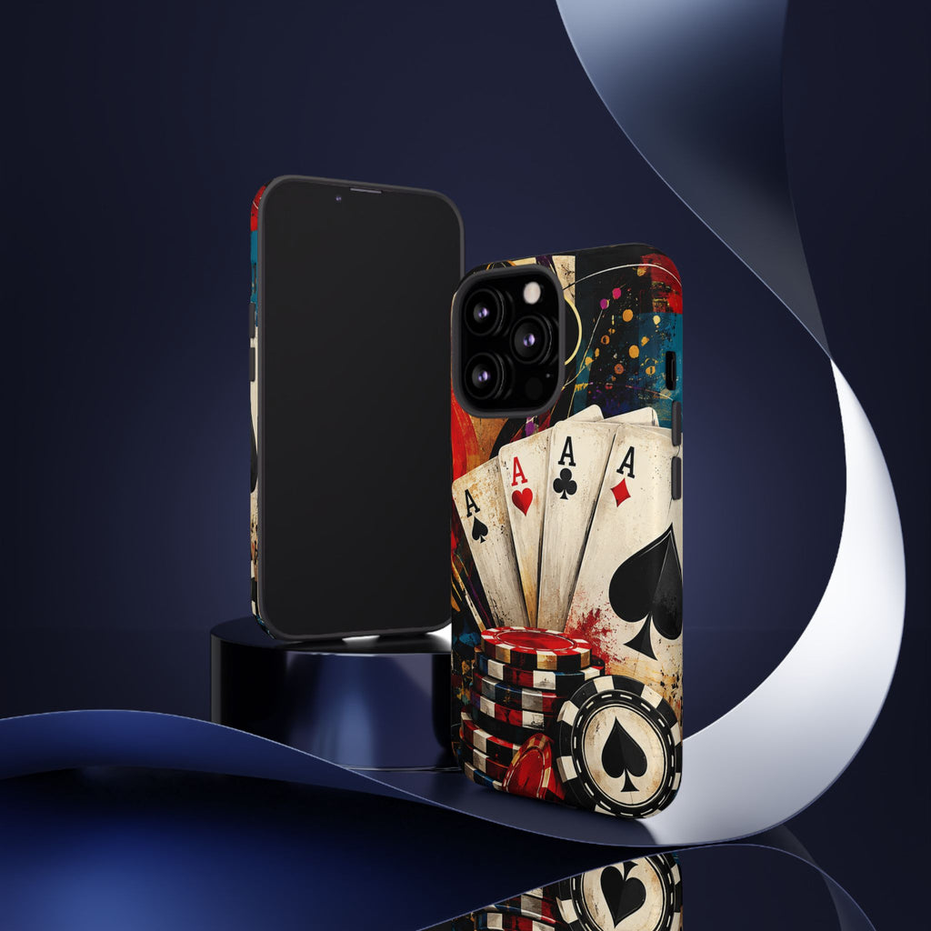 Casino Poker Ace Phone Case — Vintage Playing Cards & Chips Protective Cover