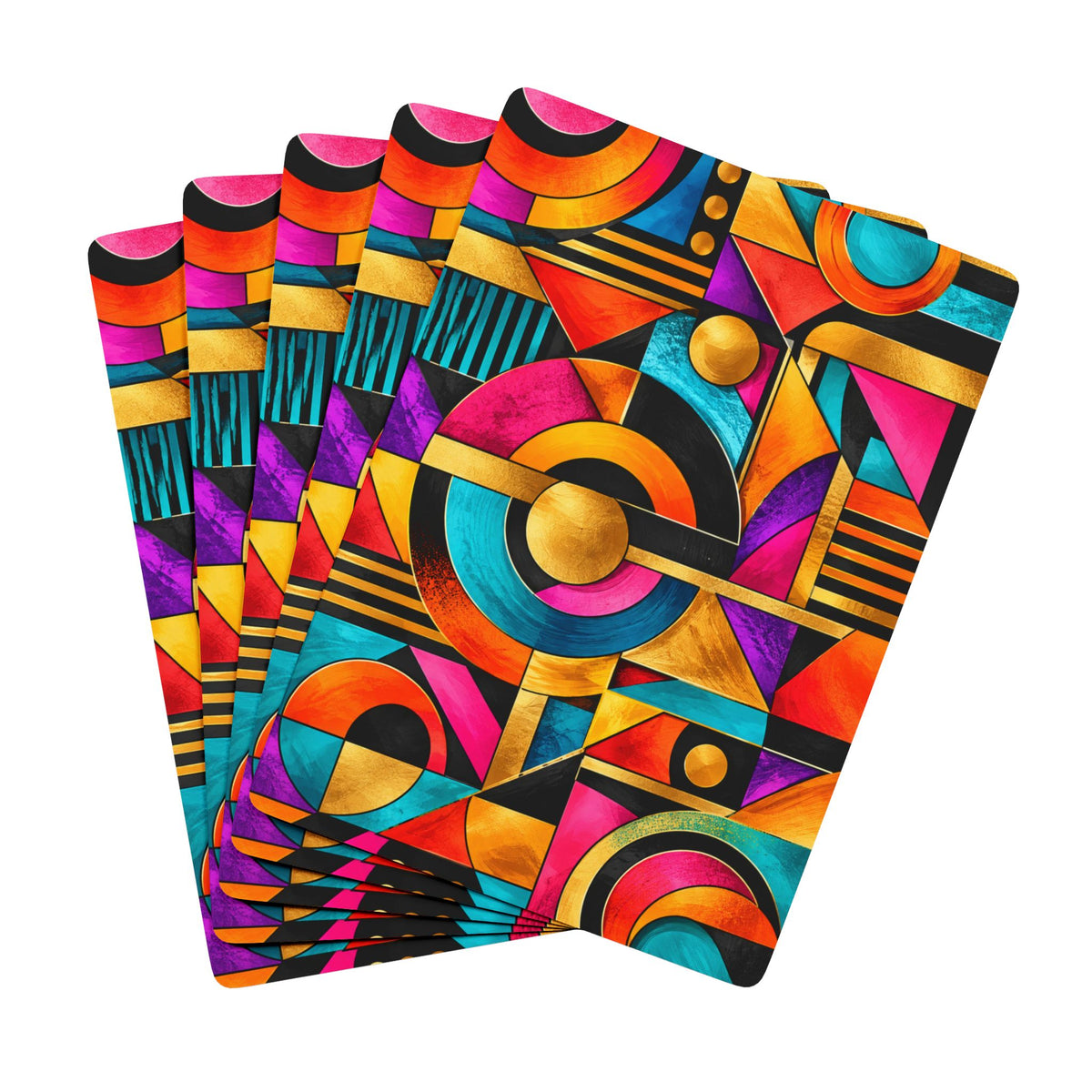 Poker Playing Cards — Vibrant Geometric Art Deck