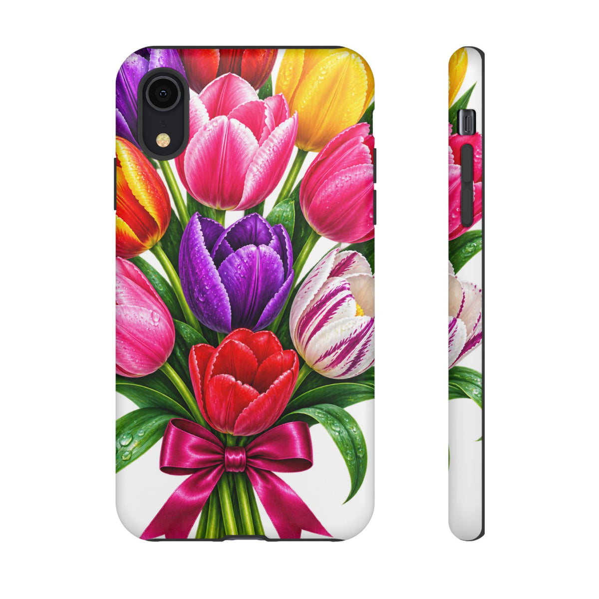 Bright Tulip Bouquet Tough Case | Floral Phone Case, Spring Flowers