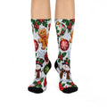 Christmas Crew Socks — Gingerbread, Snowman & Ornaments Holiday Cushion Socks