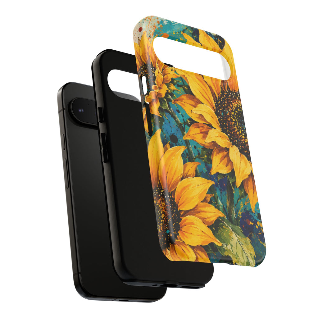 Sunflower Art Phone Case — Vibrant Yellow Floral Tough Case