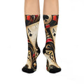 Ace of Spades Gothic Crew Socks — Vintage Playing Card Design