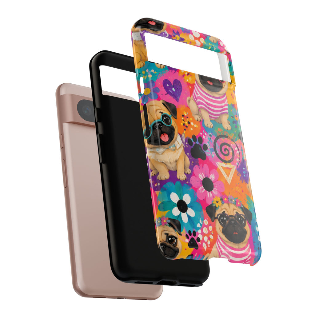 Pug Pop Art Phone Case — Colorful Pug Pattern Tough Case