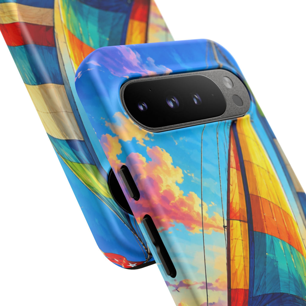 Sailboat Sunset Phone Case — Colorful Nautical iPhone Cover