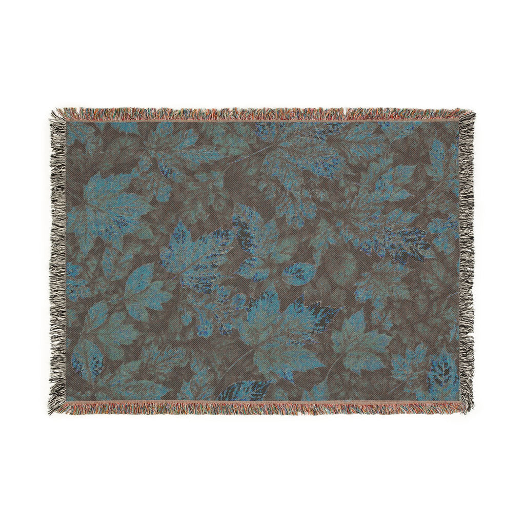 Autumn Leaves Woven Blanket – Cozy Fall Throw with Rustic Leaf Pattern