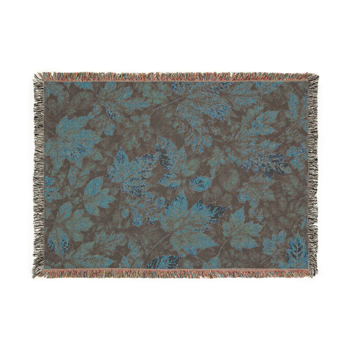 Autumn Leaves Woven Blanket – Cozy Fall Throw with Rustic Leaf Pattern