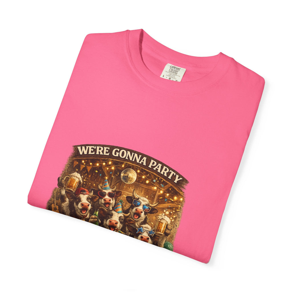We're Gonna Party Until the Cows Come Home T-shirt | Funny Cow Party Shirt