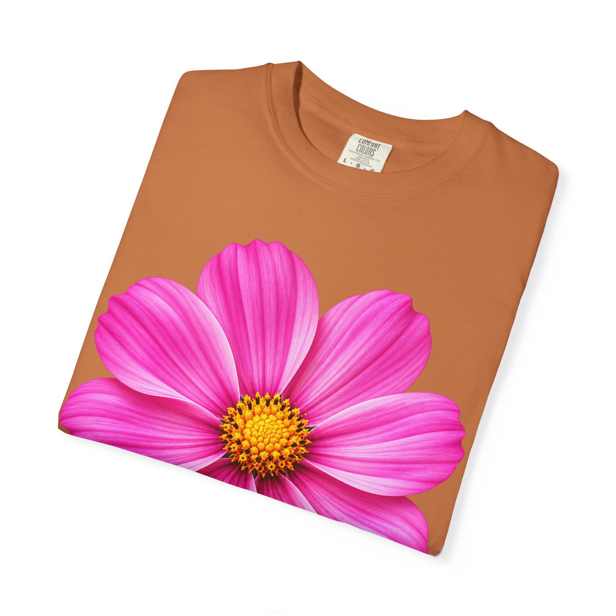 Pink Cosmos Flower T-shirt | Inspirational Back Quote