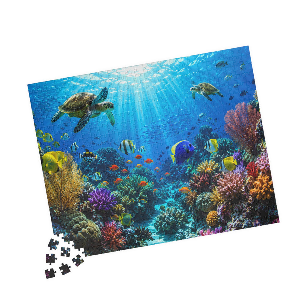 Underwater Reef Jigsaw Puzzle — Sea Turtles & Tropical Fish (110–1014 pcs)